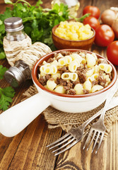 Pasta with minced meat