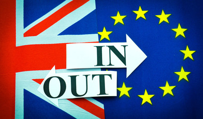UK EU Brexit in/out referendum concept 