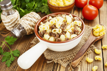 Pasta with minced meat