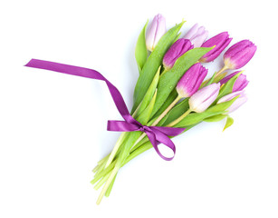 Purple tulips bouquet © Evgeny Karandaev
