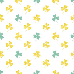 Obraz premium Gold clover seamless pattern eps