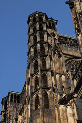 Fototapeta na wymiar Prague St. Vitus cathedral, unusual view - detail