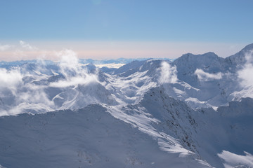 Gebirge in Obergurgl / Hochgurgl im Winter