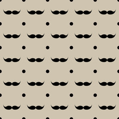 Fototapeta premium Mustache seamless pattern vector illustration eps 10
