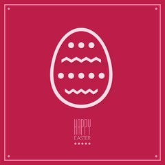 Flat style Easter egg, vector illustration.