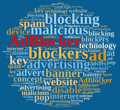 Word cloud on ad blockers.