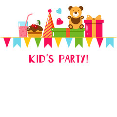 Happy Birthday set, vector illustration