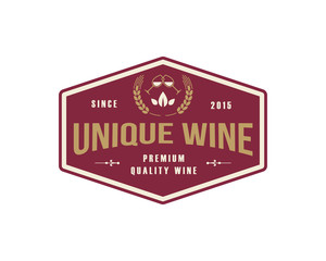 Flat Vintage Wine Label