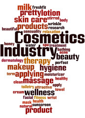 Obraz premium Cosmetics Industry, word cloud concept 3