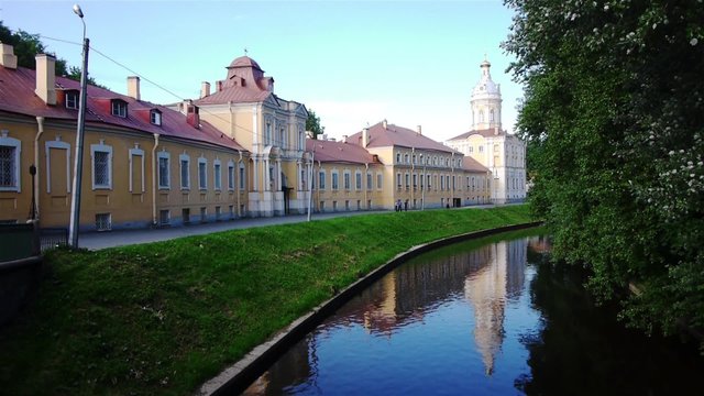 Tranquil view of Alexander Nevsky Lavra (convent) in Saint-Petersburg, Russia