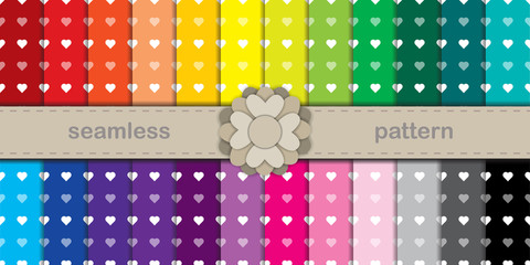 heart  24 colors pattern seamless vector illustration eps 10