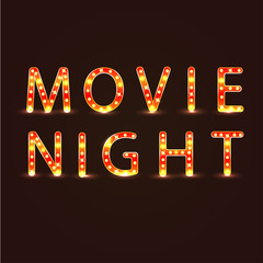 Movie night sign