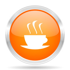 espresso orange silver metallic metallic chrome web circle glossy icon