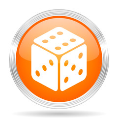 game orange silver metallic metallic chrome web circle glossy icon