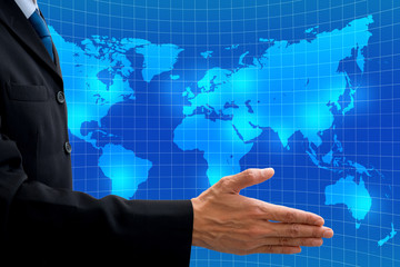 Businessman offer handshake