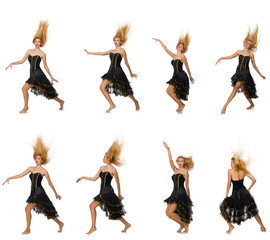 Plakat Composite photo of woman in various poses