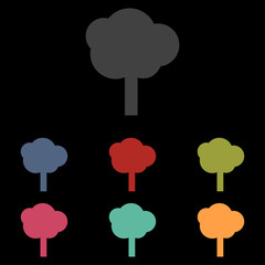 Tree icon set 