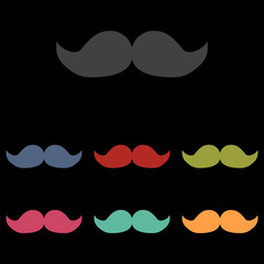 Set of moustaches icon 
