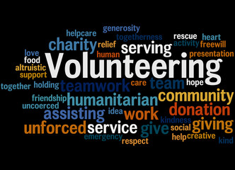 Volunteering, word cloud concept 8