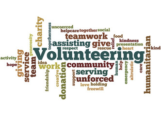 Volunteering, word cloud concept 9