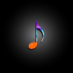 Fototapeta premium music notes polygon design easy all editable