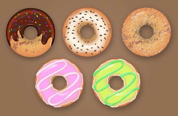 Five donuts collection 