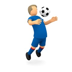 Islandische Fußballer nimmt den Ball