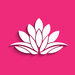 Lotus flower logo. Concept of spirituality, peace, relax. Vector graphic design