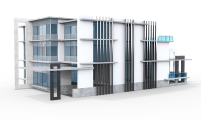 3d contemporary house