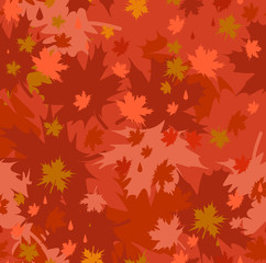 Fototapeta na wymiar Seamless with autumn leaves