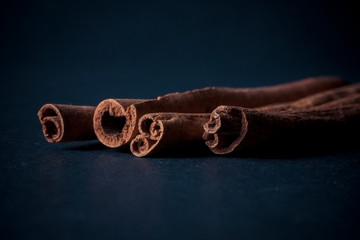 cinnamon sticks with filter effect retro vintage style