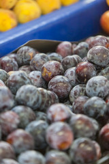 Plums on the market