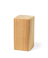 Natural wooden uncolored brick