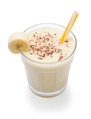 banana smoothie isolated