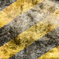 Black and yellow hazard lines