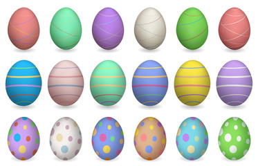 Set of Easter eggs