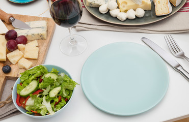 Empty plate on a dining table