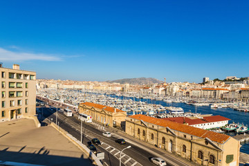 Fototapeta na wymiar Marseille. View of the city and Old Port
