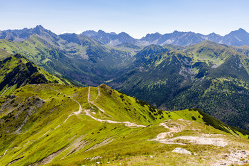 Inspiring Mountains Landscape, sunny day in summer Tatras