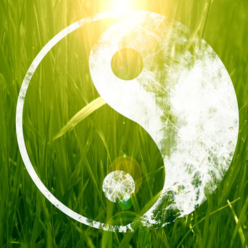 The yin and yang grass sign