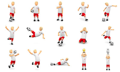 Polnische Fußballer Set, 15 Männchen