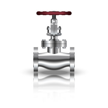 realistic valve isolated on white background.