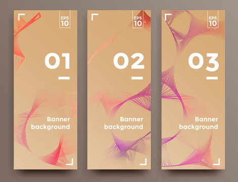 set of soft vertical banners