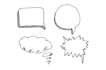 Speech bubbles icons set with place for your text