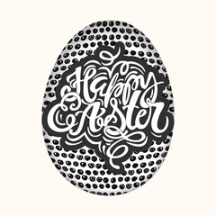 Happy Easter inspirational quote handwritten with black ink and