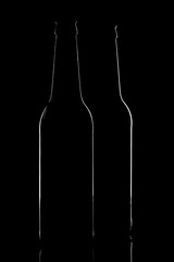Contour of dark beer bottle
