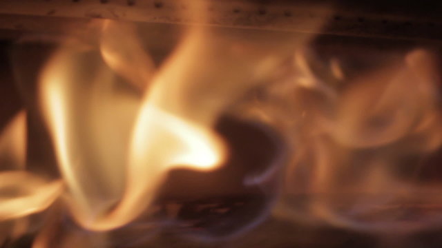 flames in a fire place