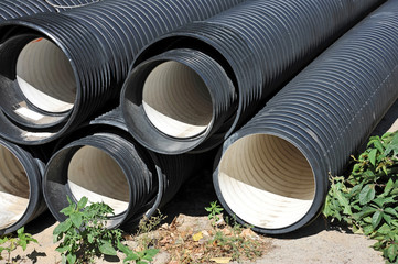 Stacked PVC pipe