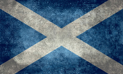 Fototapeta premium Flag of Scotland with distressed vintage treatment