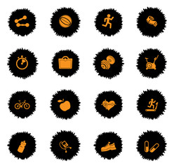 Fitness icons set